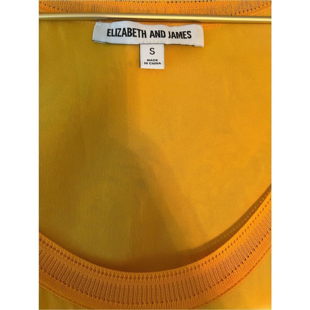 Elizabeth and James Silk Blend Yellow Tiered Maxi Dress S - Picture 6 of 9